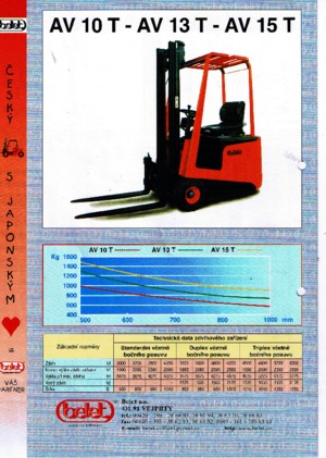 Stivuitoare frontale electrice Belet AV 13 T