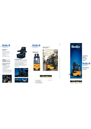 Stivuitoare frontale electrice Montini Bingo plus N 250 Compact