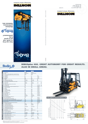Stivuitoare frontale electrice Montini Bingo plus N 400