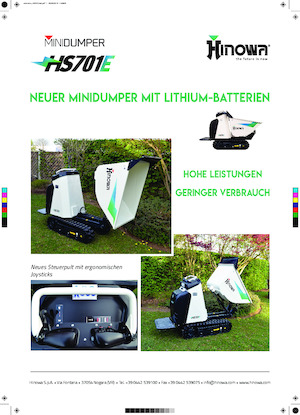 Dumpere Electrice pe Şenile Hinowa HS701E