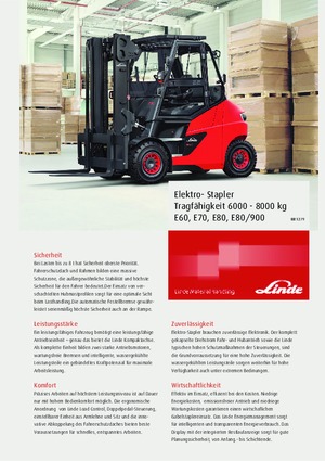 Stivuitoare frontale electrice Linde E 70
