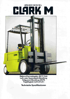 Stivuitoare frontale electrice Clark ECM 30 L