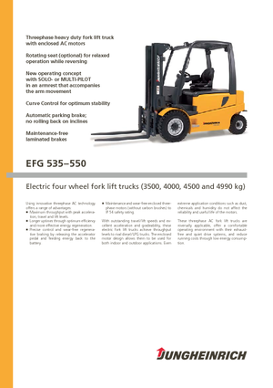 Stivuitoare frontale electrice Jungheinrich EFG 550