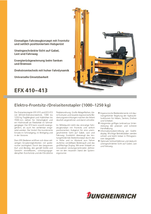 Încărcătoare laterale electrice Jungheinrich EFX 413