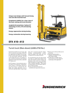 Încărcătoare laterale electrice Jungheinrich EFX 413