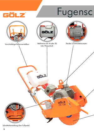 Fierăstraie pentru podea Gölz FS 130 E