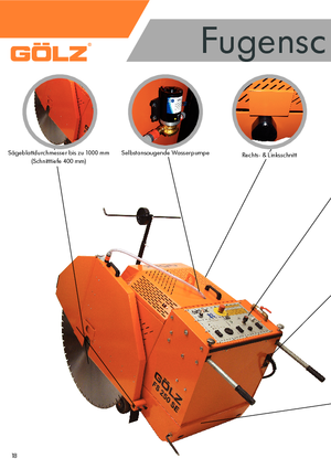 Fierăstraie pentru podea Gölz FS 250 SE