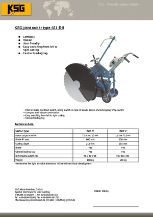 Fierăstraie pentru podea KSG-Maschinenbau KSG 461 E