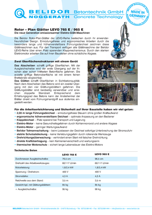 Șlefuitoare de beton Belidor-Noggerath Levo 965 E