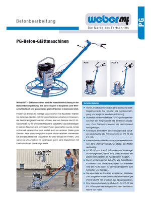 Șlefuitoare de beton weber mt PG 70 E