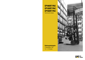 Stivuitoare frontale electrice Caterpillar EP15K RT PAC