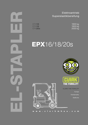 Stivuitoare frontale electrice Clark EPX 20 s ac