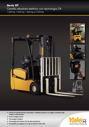 Stivuitoare frontale electrice Yale ERP 18 VT