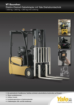 Stivuitoare frontale electrice Yale ERP 18 VT