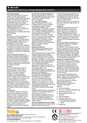 Stivuitoare frontale electrice Yale ERP25VL