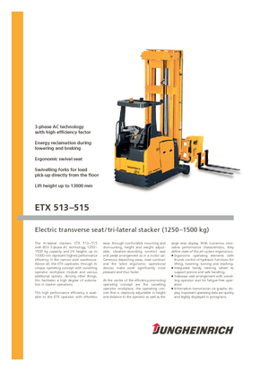 Încărcătoare laterale electrice Jungheinrich ETX 515