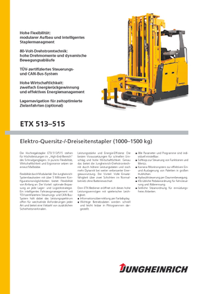 Încărcătoare laterale electrice Jungheinrich ETX 515