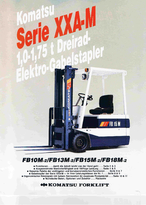 Stivuitoare frontale electrice Komatsu FB 15 M 2