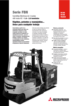 Stivuitoare frontale electrice Mitsubishi FB 16 N