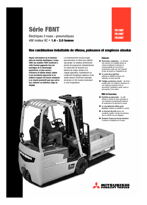 Stivuitoare frontale electrice Mitsubishi FB 20 NT ac