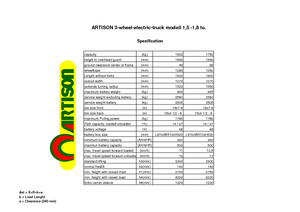 Stivuitoare frontale electrice Artison FBT 18