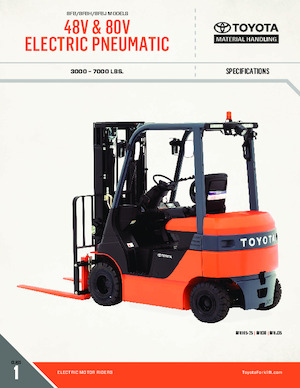 Stivuitoare frontale electrice Toyota 8FBH25