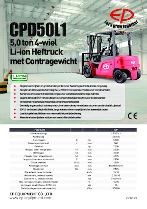 Stivuitoare frontale electrice EP CPD50L1