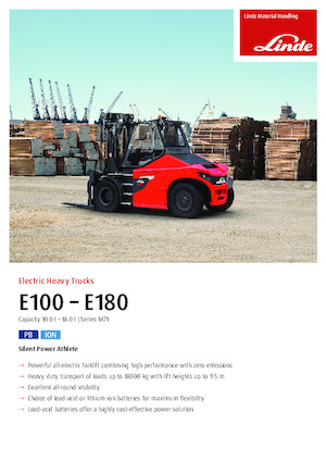 Stivuitoare frontale electrice Linde E180/900