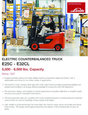 Stivuitoare frontale electrice Linde E25C