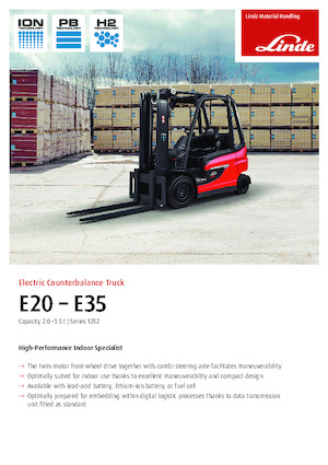 Stivuitoare frontale electrice Linde E25L