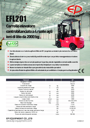 Stivuitoare frontale electrice EP EFL201