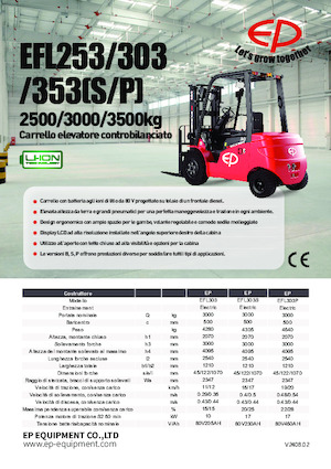 Stivuitoare frontale electrice EP EFL253P