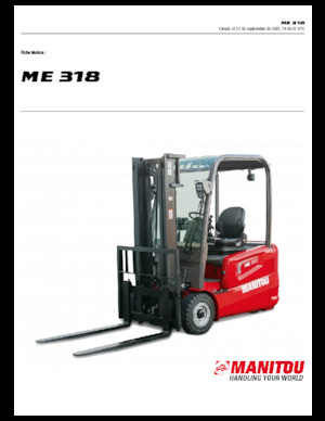 Stivuitoare frontale electrice Manitou ME 318