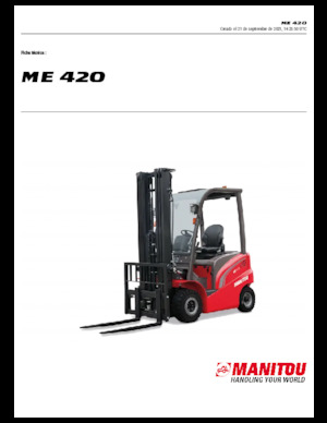 Stivuitoare frontale electrice Manitou ME 420