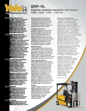 Stivuitoare frontale electrice Yale ERP060VL