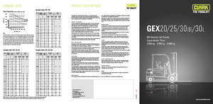 Stivuitoare frontale electrice Clark GEX 25