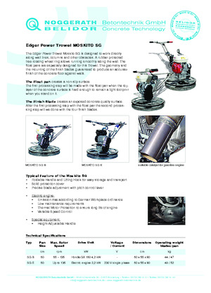 Șlefuitoare de beton Belidor-Noggerath Moskito SG