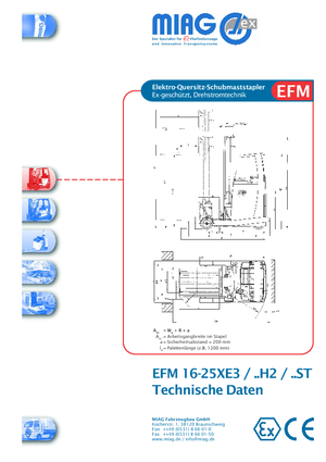 Reach Trucks (electrostivuitoare) electrice rezistente la explozie Miag EFM 16 XE 3