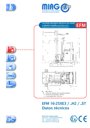 Reach Trucks (electrostivuitoare) electrice rezistente la explozie Miag EFM 16 XE 3