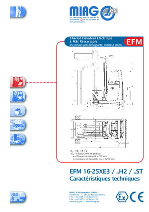 Reach Trucks (electrostivuitoare) electrice rezistente la explozie Miag EFM 16 XE 3