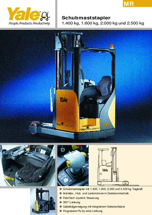 Stivuitoare electrice cu catarg retractabil Yale MR14