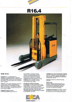 Stivuitoare electrice cu catarg retractabil Deca R 16.4