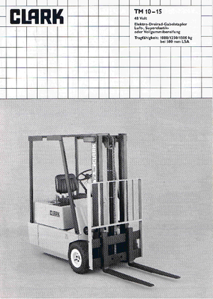 Stivuitoare frontale electrice Clark TM 15