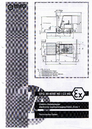 Stivuitoare electrice EX rezistente la explozie Miag EFG 30 XE