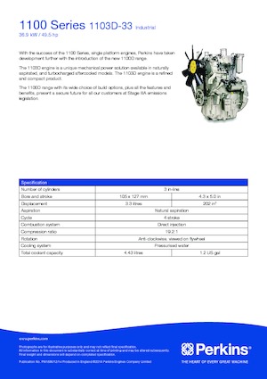 Motoare Perkins 1103D-33
