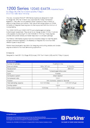 Motoare Perkins 1204E-E44TA