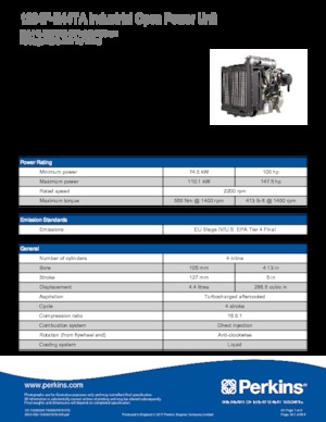 Motoare Perkins 1204F-E44TA