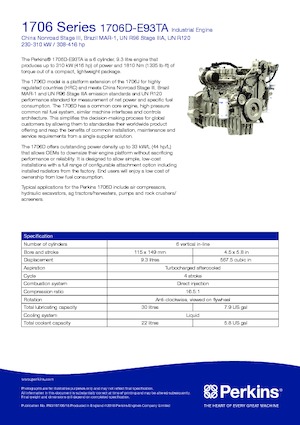 Motoare Perkins 1706D-E93TA