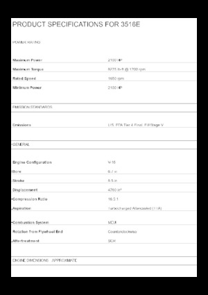 Motoare Caterpillar 3516E