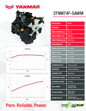 Motoare Yanmar 3TNM74F-SAWM